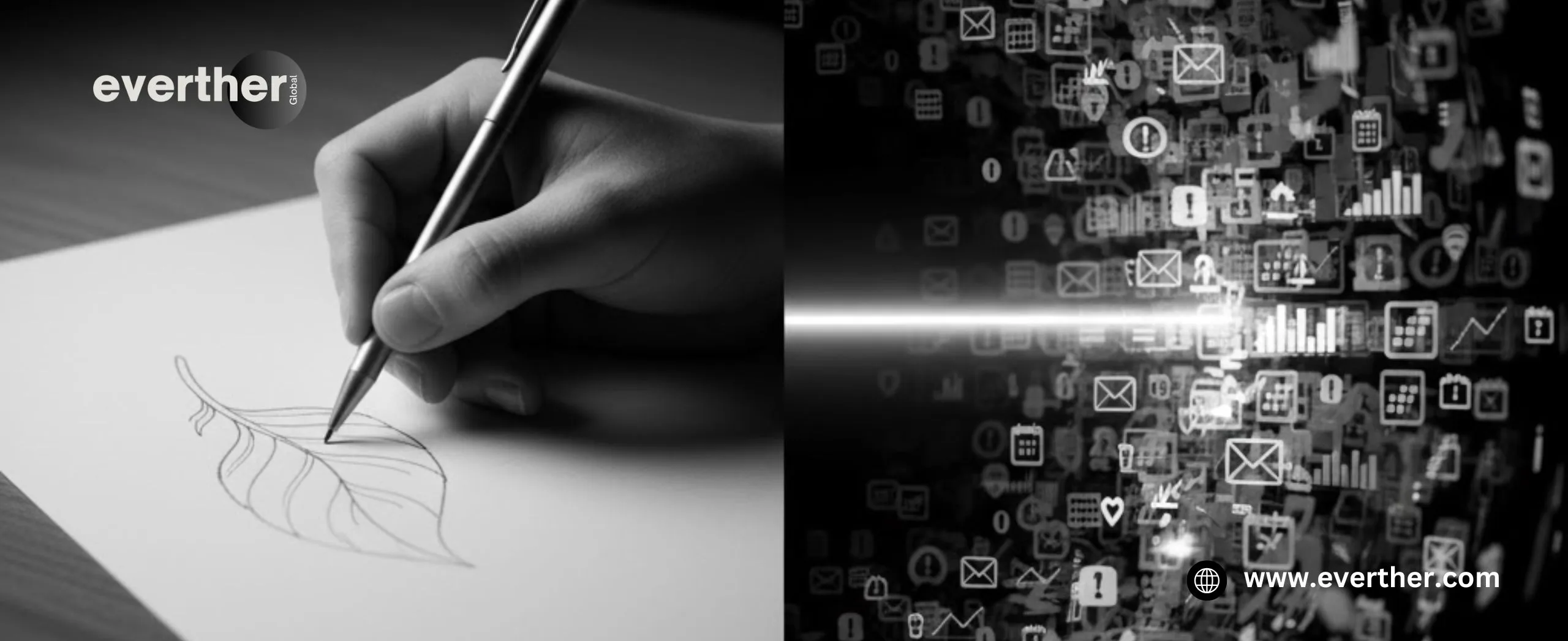 Drawing meets digital communication concepts